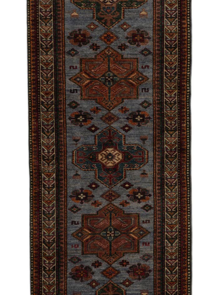 Detail image of 2' 9 x 9' 11 Hand Knotted Kazak Runner Rug