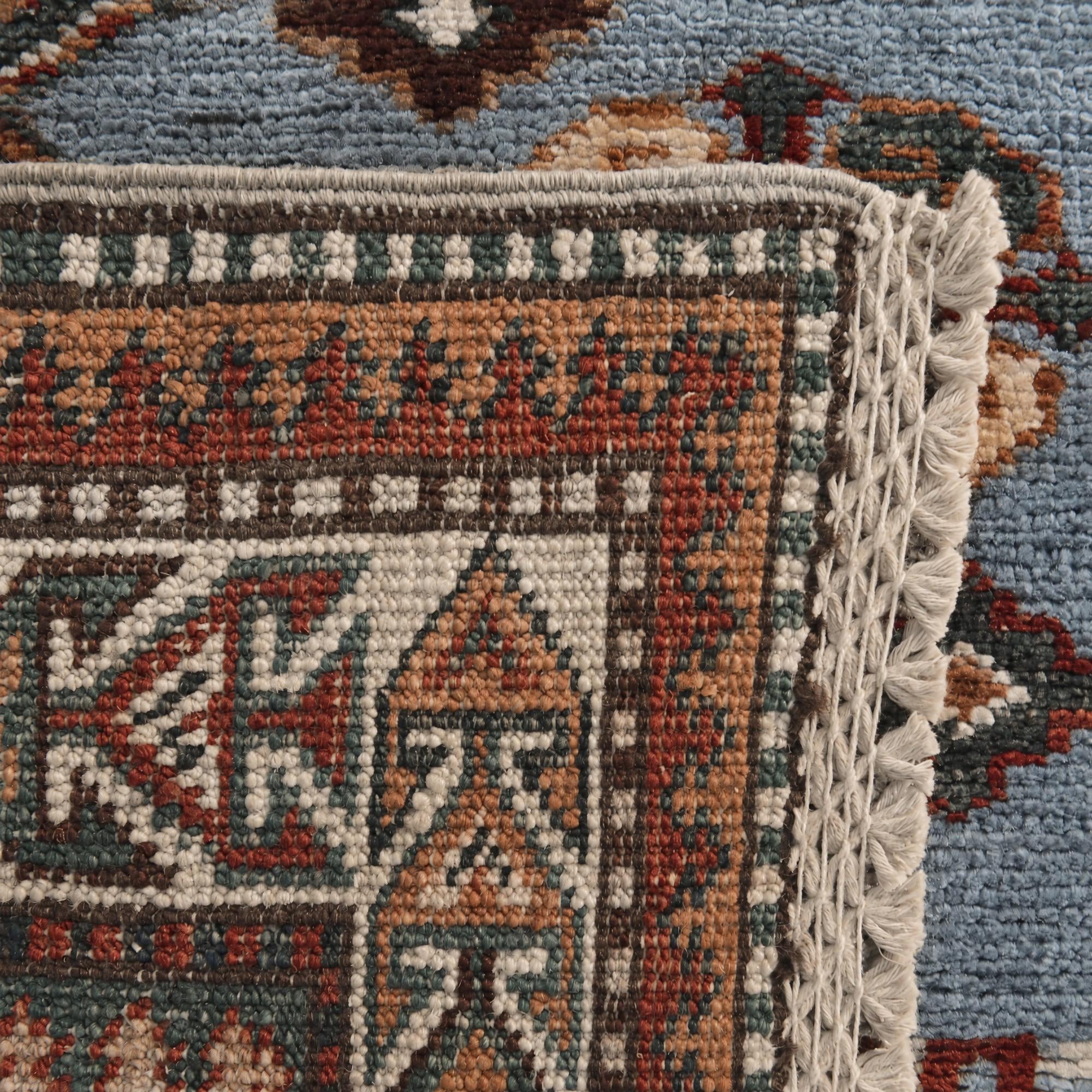 85cm x 300cm Hand Knotted Kazak Runner Rug