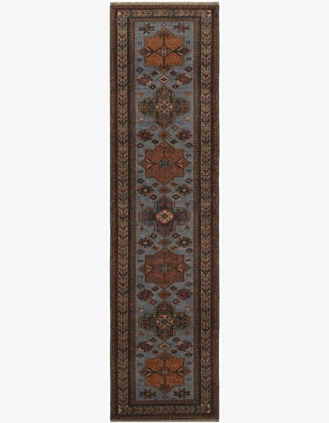 2' 9 x 9' 11 Hand Knotted Kazak Runner Rug