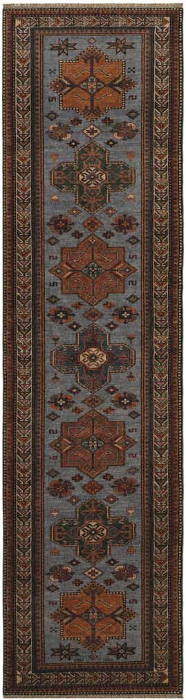 2' 9 x 9' 11 Hand Knotted Kazak Runner Rug