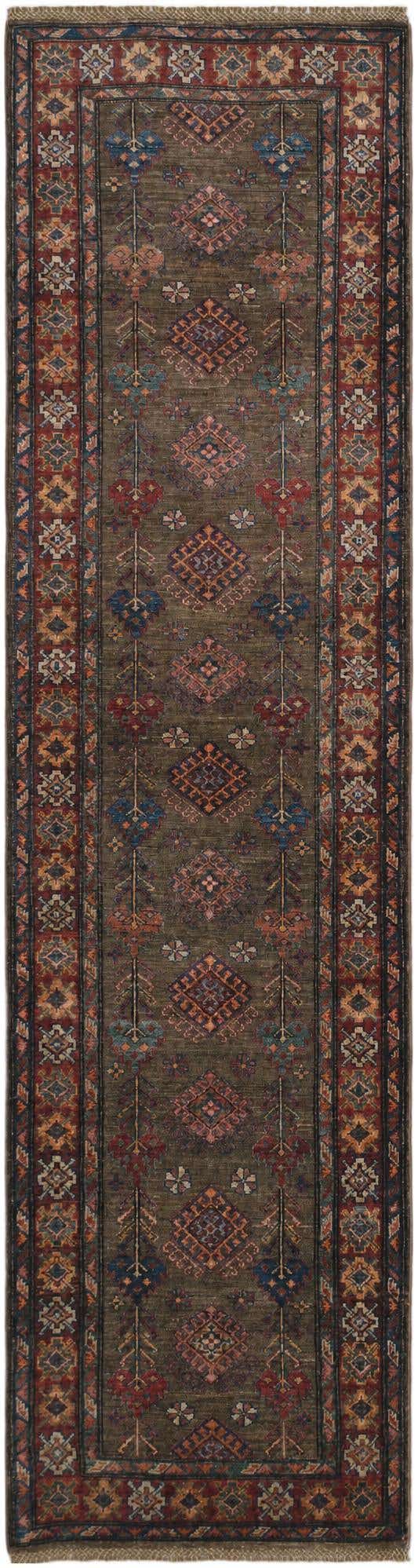 2' 9 x 9' 6 Hand Knotted Kazak Runner Rug