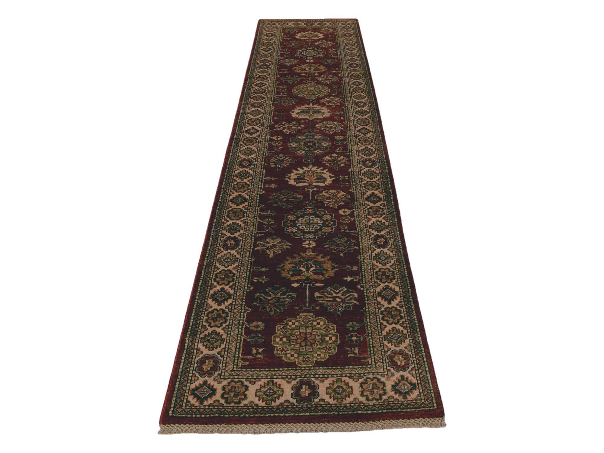 2' 6 x 10' Hand Knotted Kazak Runner Rug