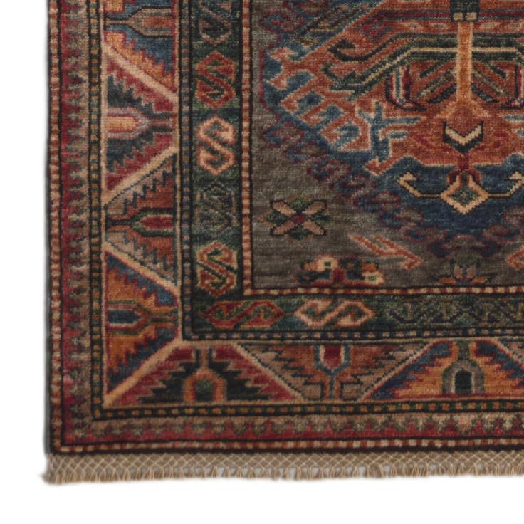 Detail image of 2' 9 x 7' 11 Hand Knotted Kazak Runner Rug