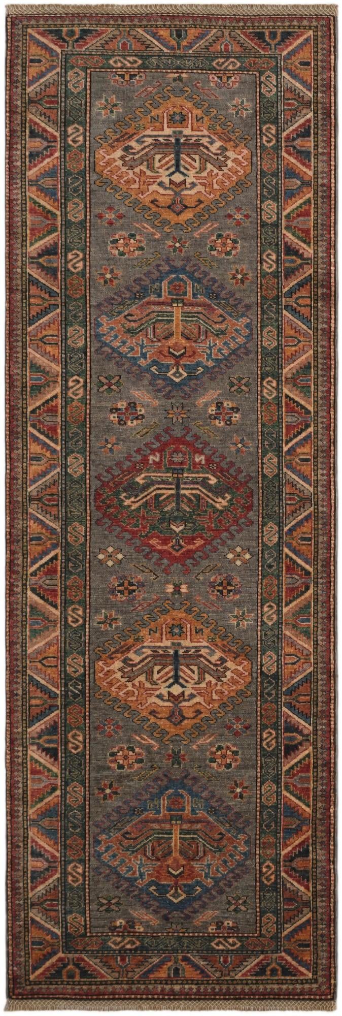 2' 9 x 7' 11 Hand Knotted Kazak Runner Rug