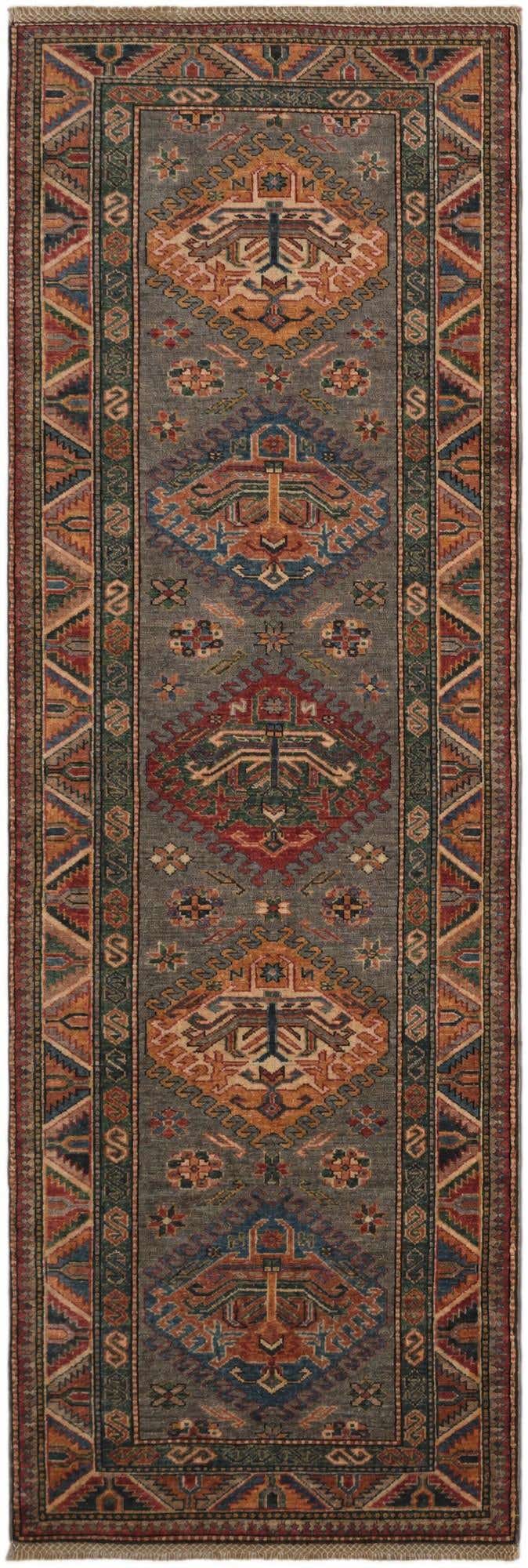 2' 9 x 7' 11 Hand Knotted Kazak Runner Rug