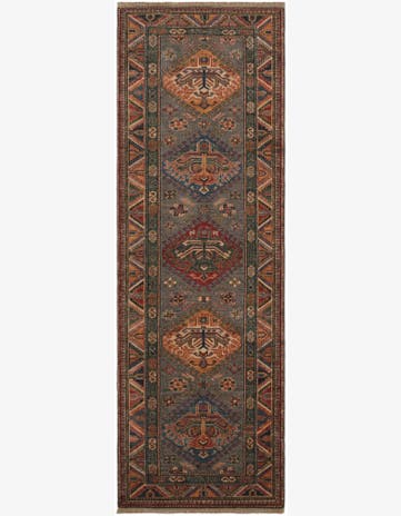 2' 9 x 7' 11 Hand Knotted Kazak Runner Rug