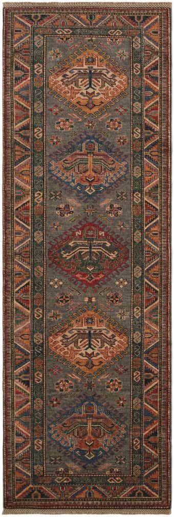 2' 9 x 7' 11 Hand Knotted Kazak Runner Rug