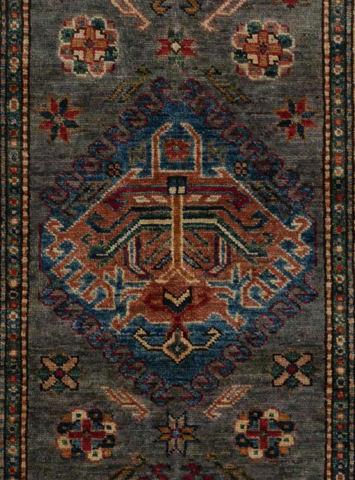 2' 7 x 8' Hand Knotted Kazak Runner Rug