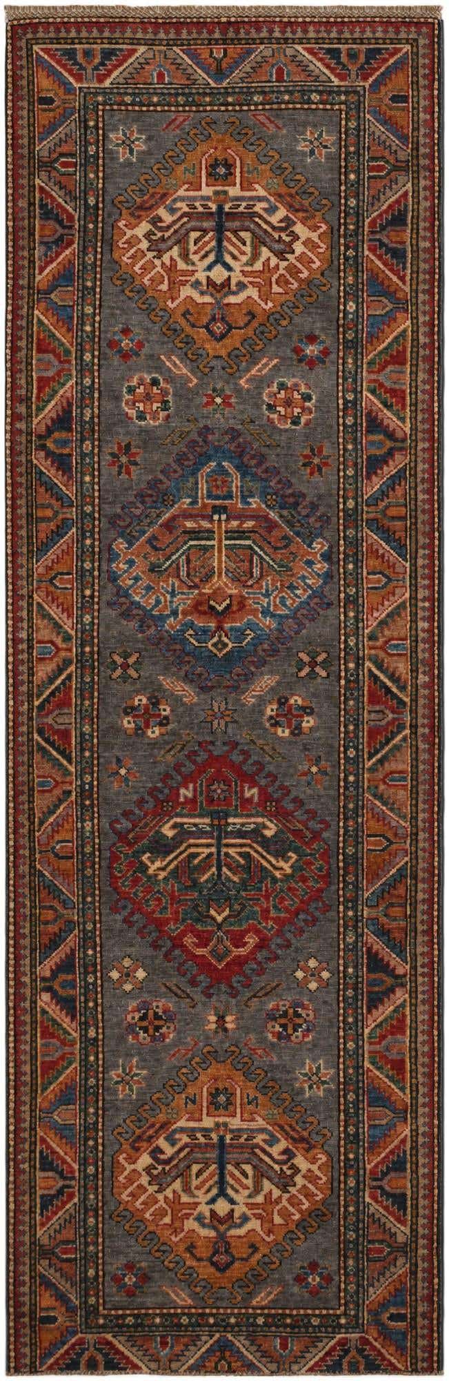 2' 7 x 8' Hand Knotted Kazak Runner Rug