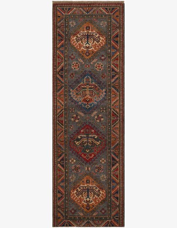 2' 7 x 8' Hand Knotted Kazak Runner Rug