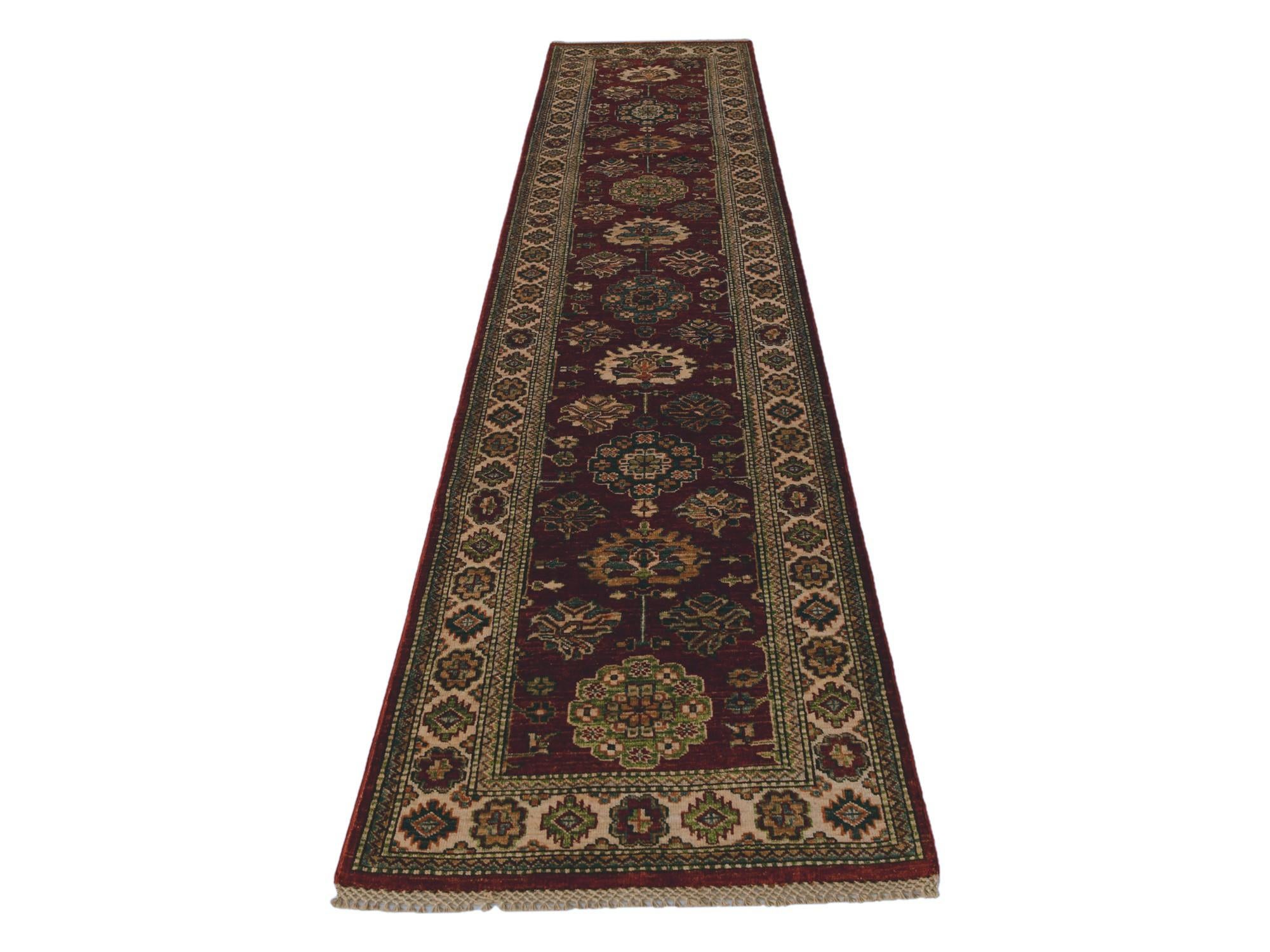 2' 5 x 10' 1 Hand Knotted Kazak Runner Rug