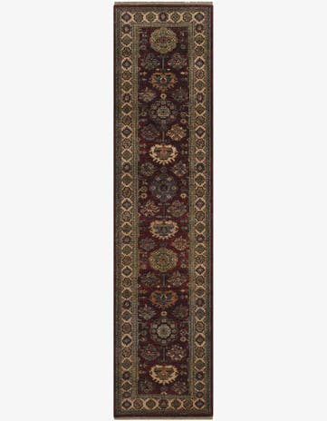 2' 5 x 10' 1 Hand Knotted Kazak Runner Rug