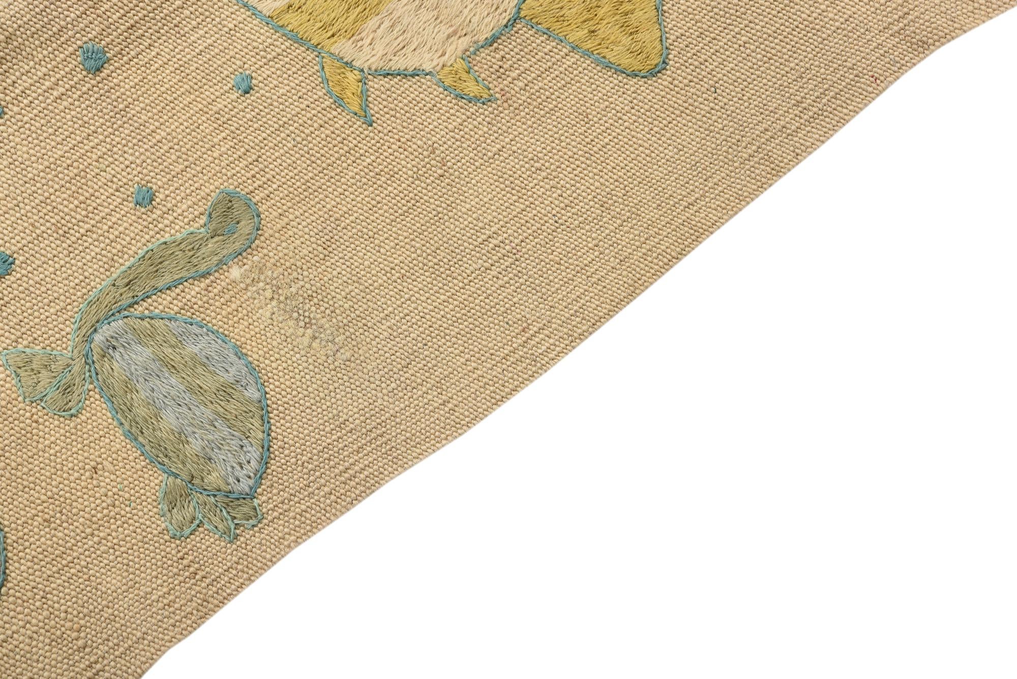 2' 2 x 9' 1 Hand Woven Kilim Suzani Wool Runner Rug