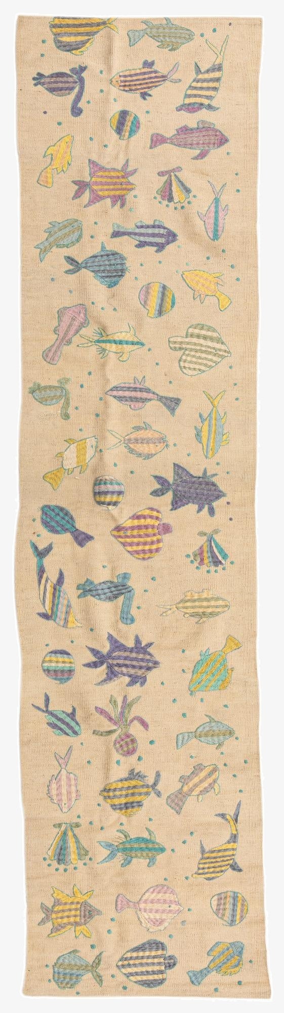 2' 2 x 9' 1  Hand Woven Kilim Suzani Wool Runner Rug