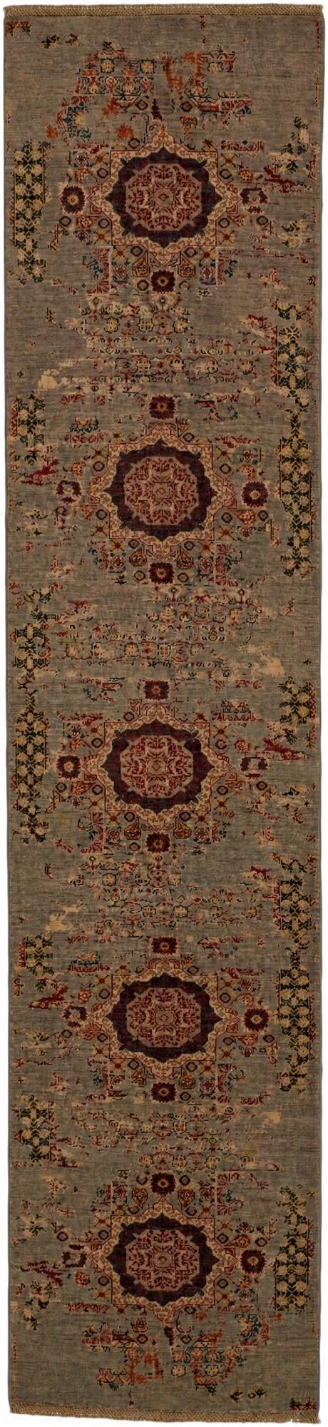 2' 6 x 11' 1 Hand Knotted Mamluk Ziegler Runner Rug