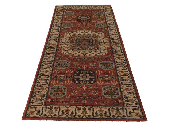 2' 7 x 6' 9 Hand Knotted Mamluk Ziegler Runner Rug
