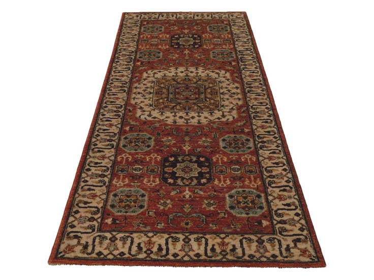 Detail image of 2' 7 x 6' 9 Hand Knotted Mamluk Ziegler Runner Rug