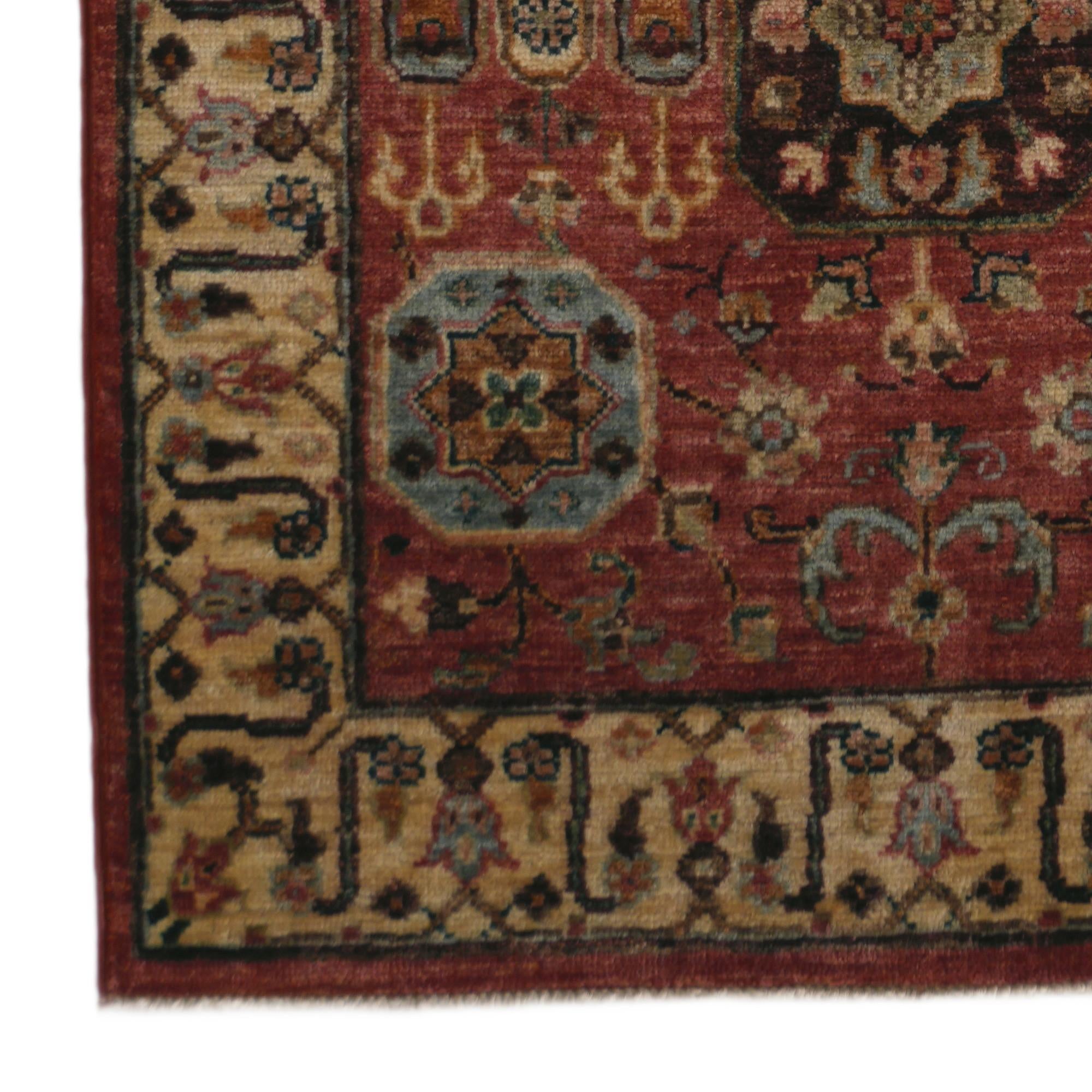 2' 7 x 6' 9 Hand Knotted Mamluk Ziegler Runner Rug