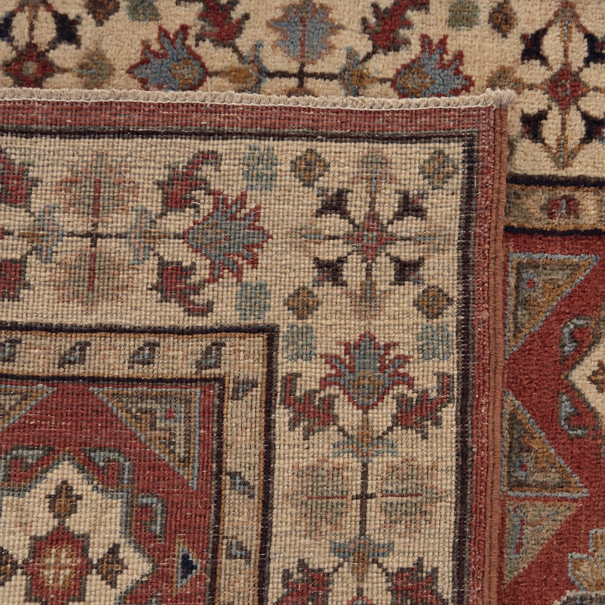 80cm x 305cm Hand Knotted Mamluk Ziegler Runner Rug