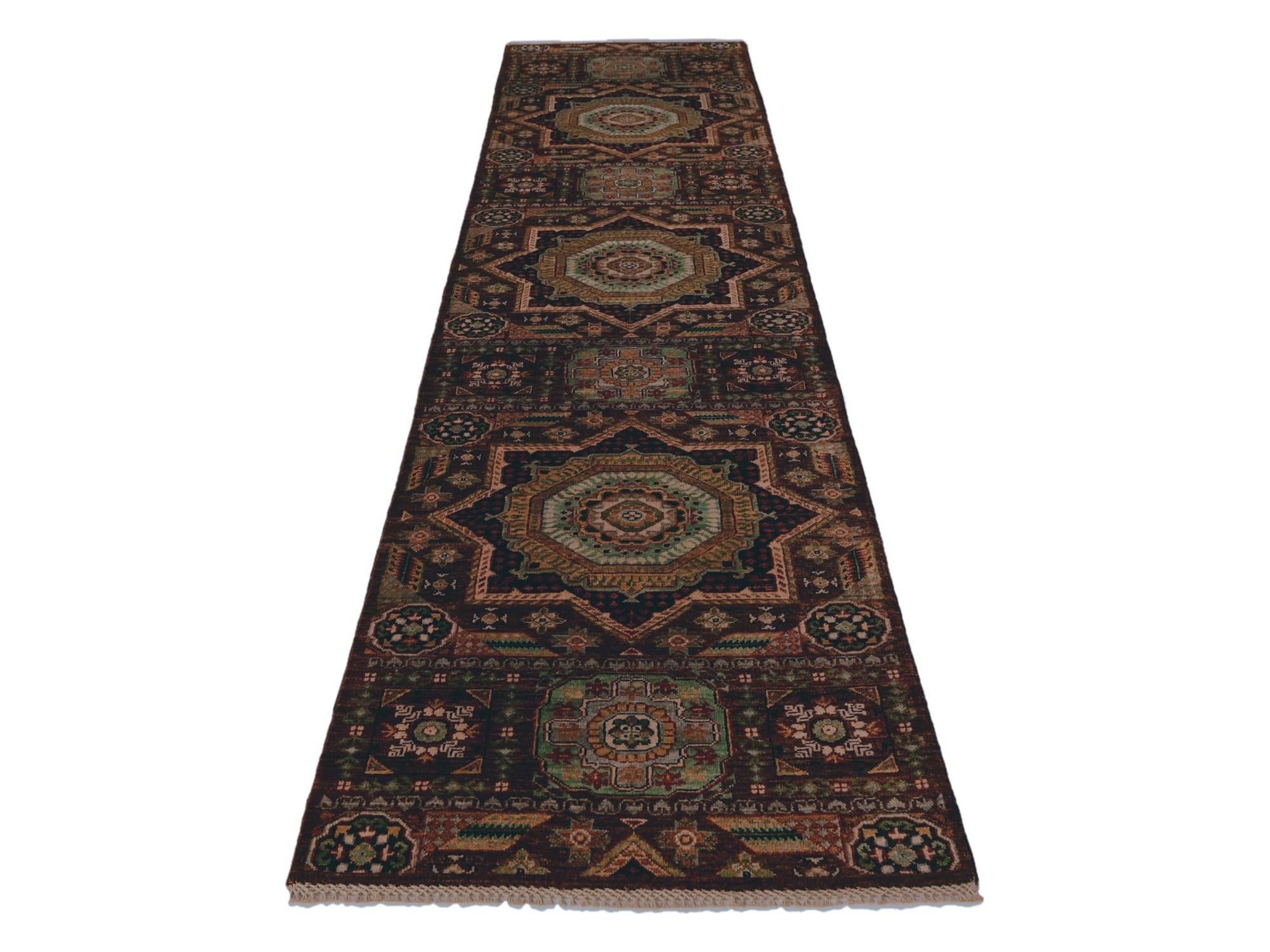2' 7 x 11' 10 Hand Knotted Mamluk Ziegler Runner Rug