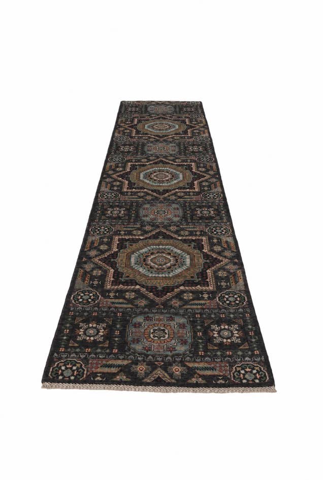 Detail image of 2' 7 x 11' 10 Hand Knotted Mamluk Ziegler Runner Rug