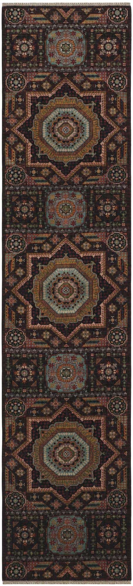 2' 7 x 11' 10 Hand Knotted Mamluk Ziegler Runner Rug