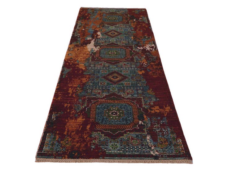 Detail image of 2' 10 x 8' 4 Hand Knotted Mamluk Ziegler Runner Rug