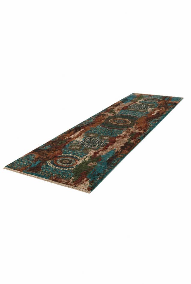 Detail image of 2' 9 x 9' 11 Hand Knotted Mamluk Ziegler Runner Rug