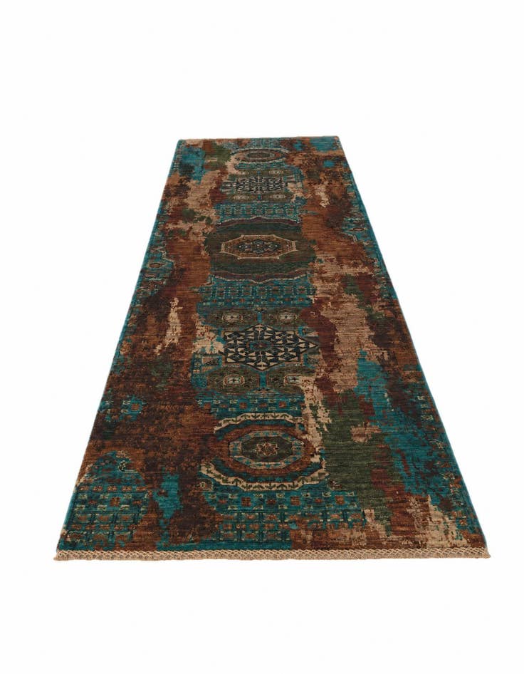 Detail image of 2' 9 x 9' 11 Hand Knotted Mamluk Ziegler Runner Rug