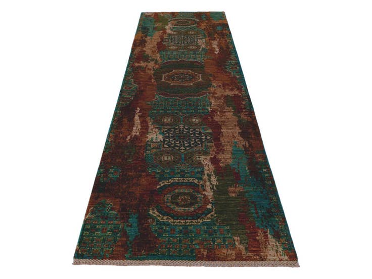 Detail image of 2' 9 x 9' 11 Hand Knotted Mamluk Ziegler Runner Rug