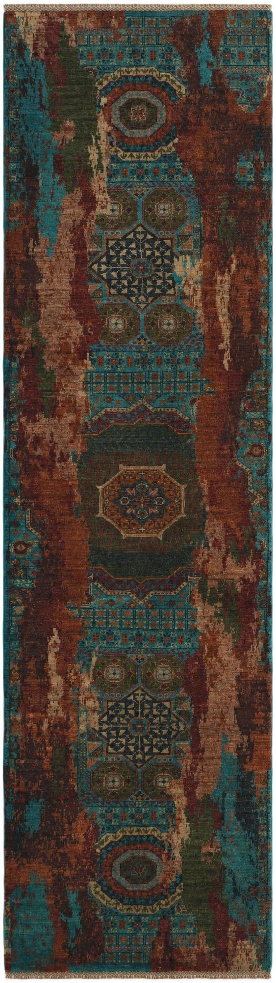 2' 9 x 9' 11 Hand Knotted Mamluk Ziegler Runner Rug