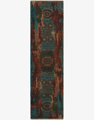 2' 9 x 9' 11 Hand Knotted Mamluk Ziegler Runner Rug