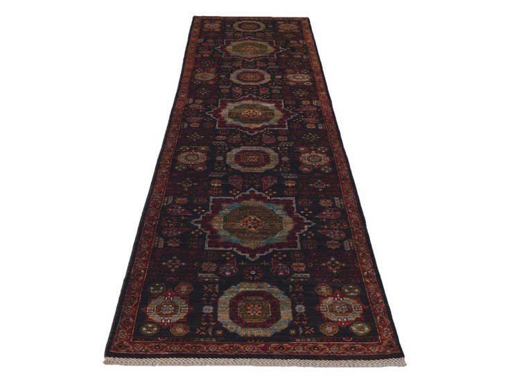 Detail image of 2' 7 x 9' 11 Hand Knotted Mamluk Ziegler Runner Rug