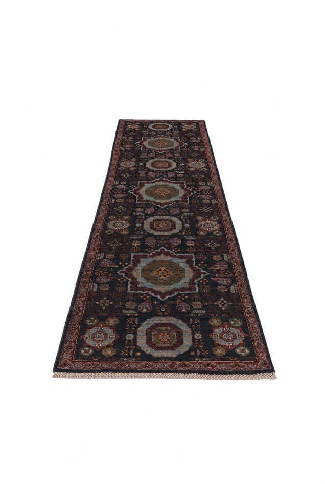 Detail image of 2' 7 x 9' 11 Hand Knotted Mamluk Ziegler Runner Rug