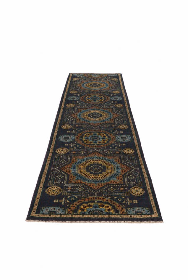Detail image of 2' 9 x 9' 11 Hand Knotted Mamluk Ziegler Runner Rug