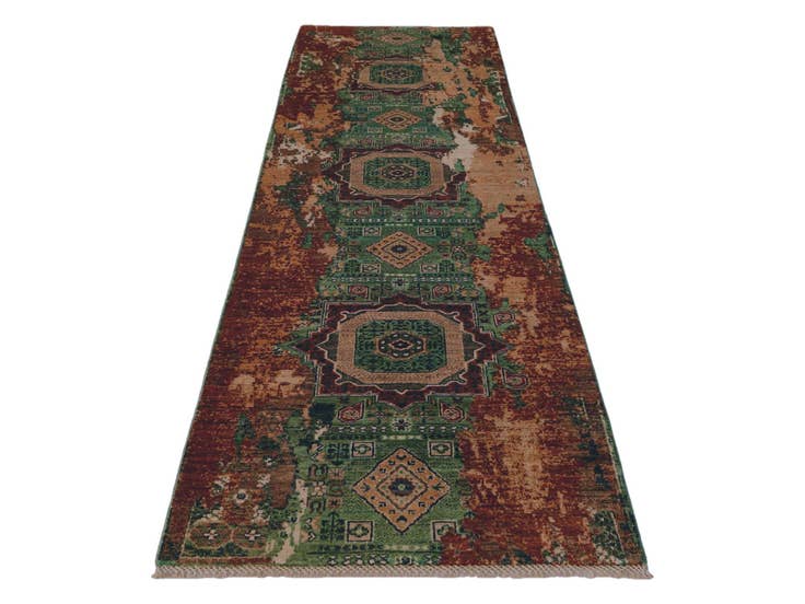Detail image of 2' 11 x 10' 3 Hand Knotted Mamluk Ziegler Runner Rug