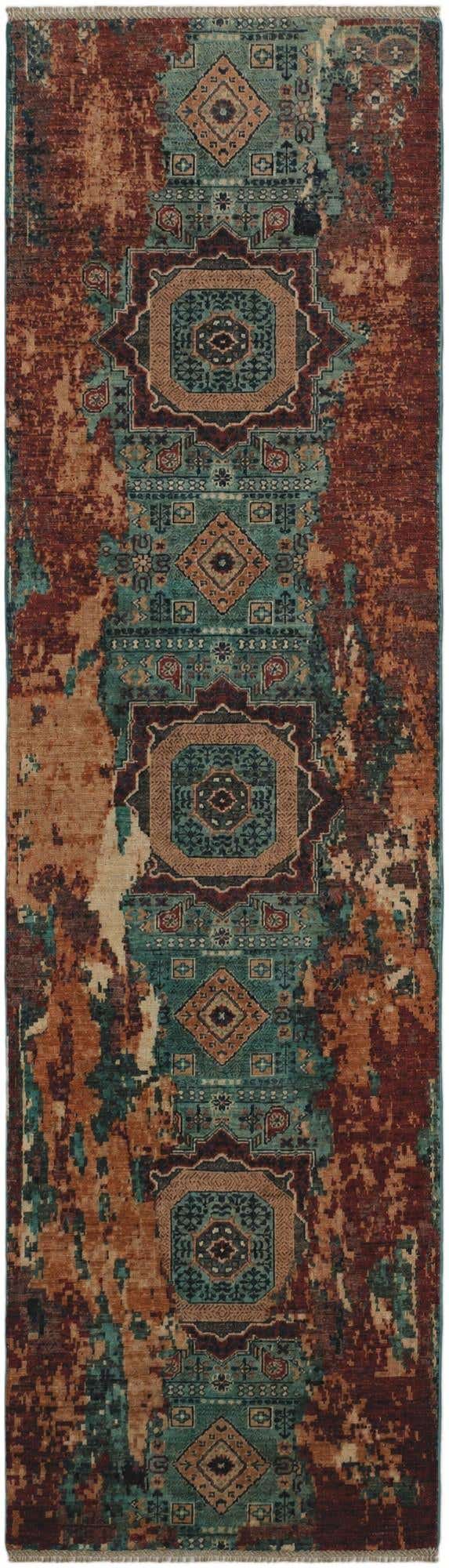 2' 11 x 10' 3 Hand Knotted Mamluk Ziegler Runner Rug
