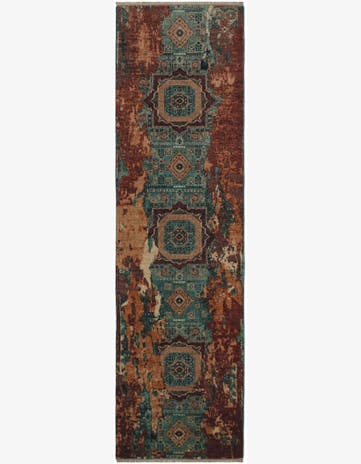 2' 11 x 10' 3 Hand Knotted Mamluk Ziegler Runner Rug