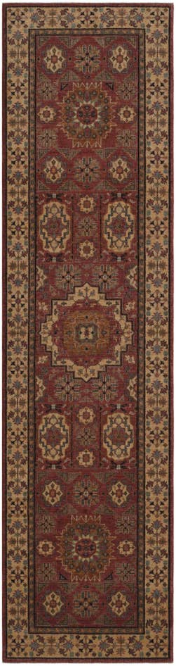 Detail image of 80cm x 305cm anudado a mano Mamluk Ziegler Alfombra Pasillera