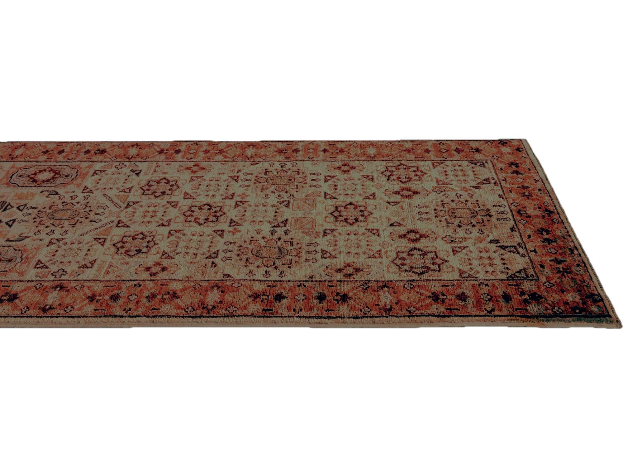 2' 8 x 9' 9 Hand Knotted Mamluk Ziegler Runner Rug