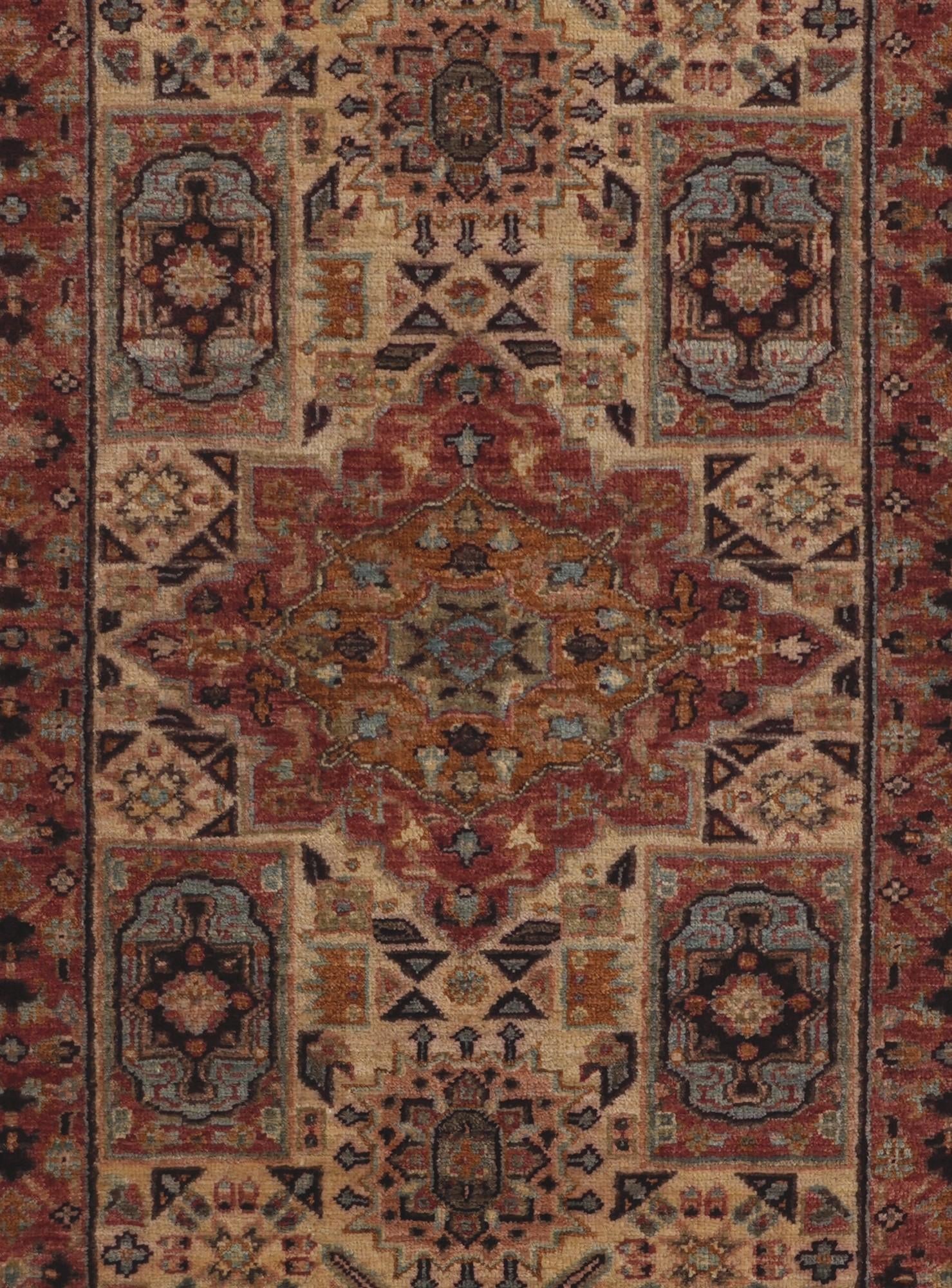 2' 8 x 9' 9 Hand Knotted Mamluk Ziegler Runner Rug