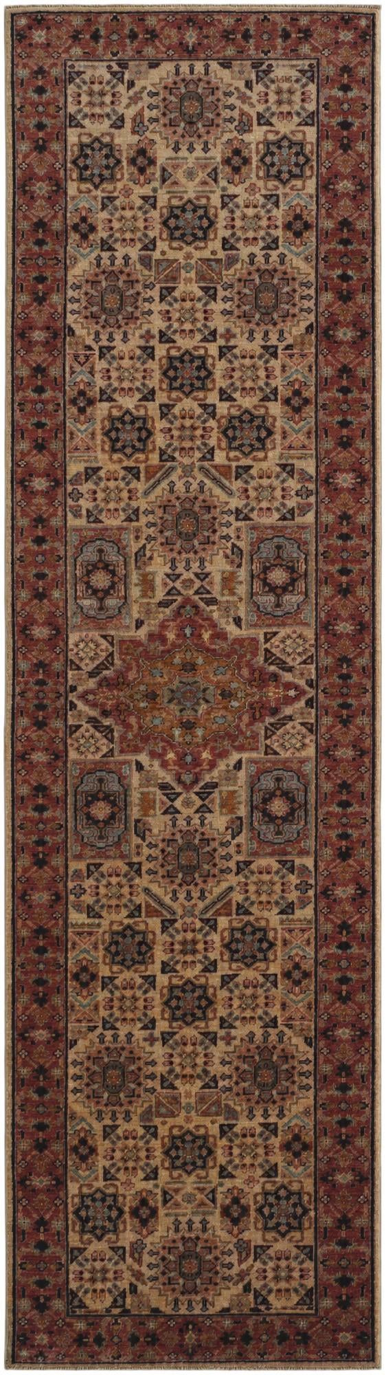 2' 8 x 9' 9 Hand Knotted Mamluk Ziegler Runner Rug