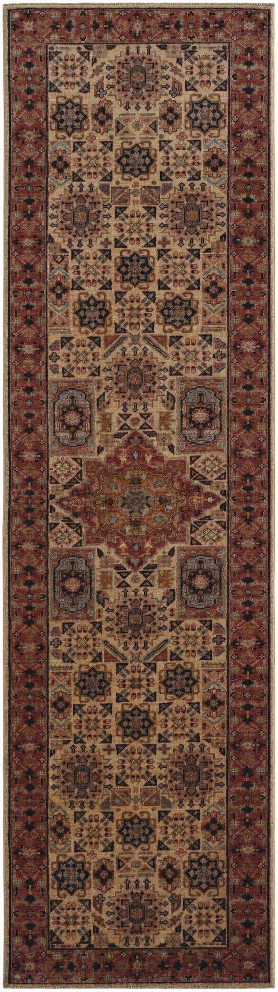 2' 8 x 9' 9 Hand Knotted Mamluk Ziegler Runner Rug