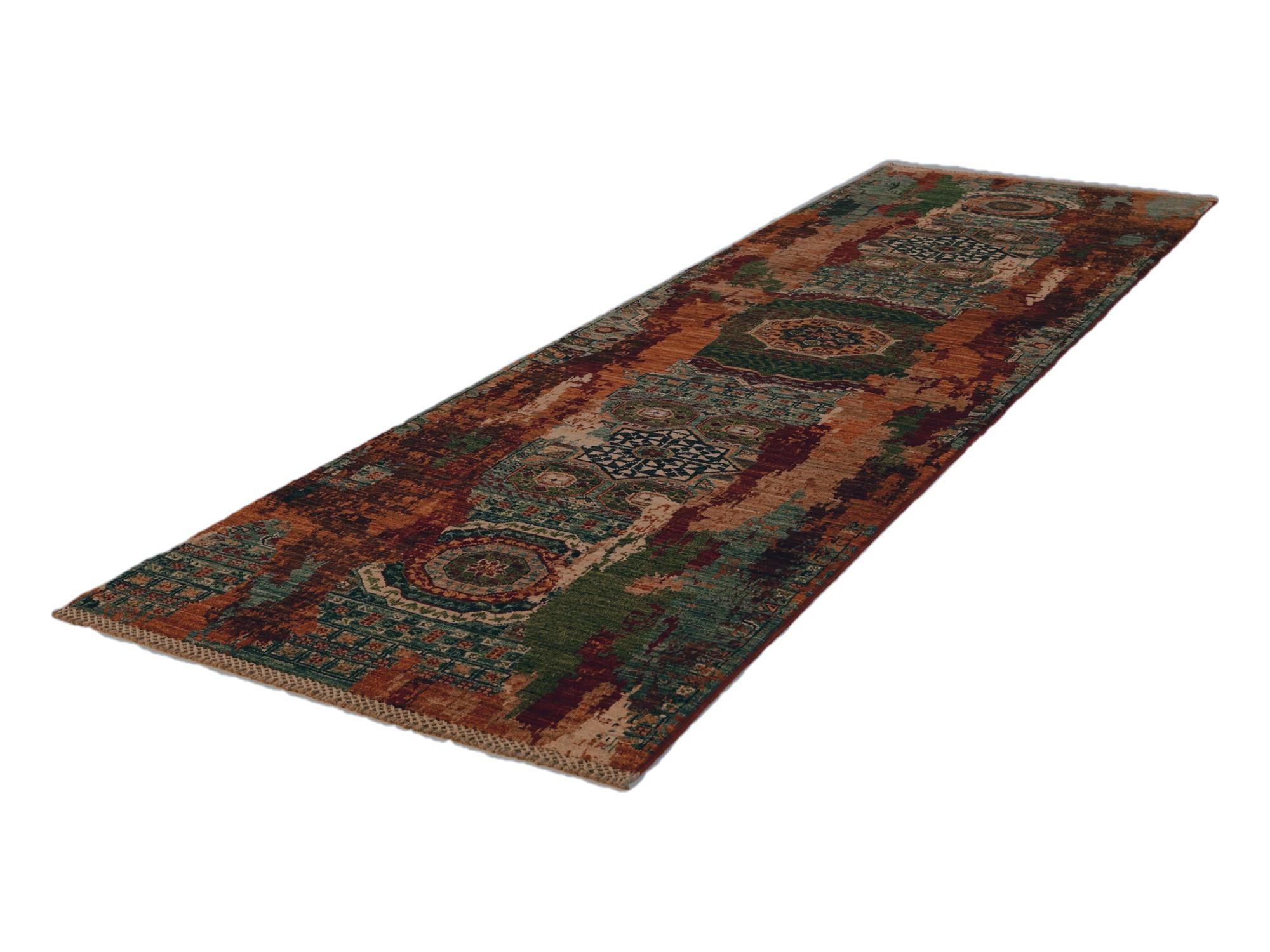 3' x 10' 4 Hand Knotted Mamluk Ziegler Runner Rug