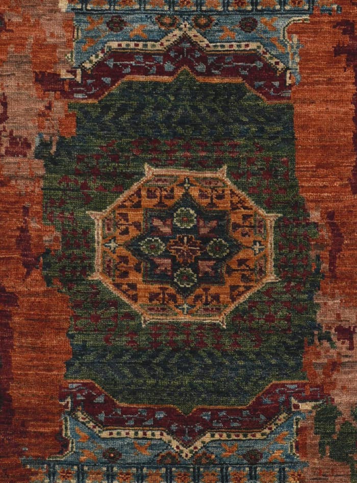 Detail image of 3' x 10' 4 Hand Knotted Mamluk Ziegler Runner Rug