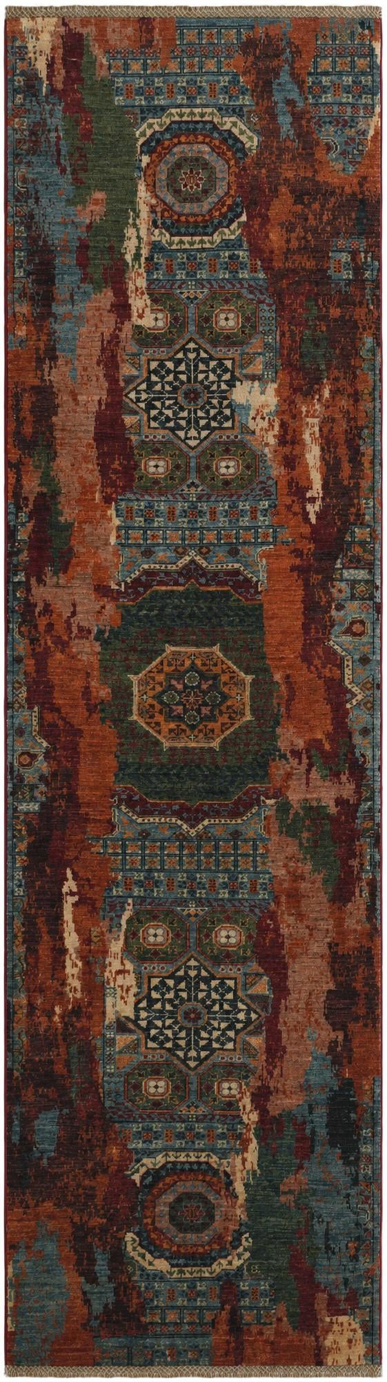 3' x 10' 4 Hand Knotted Mamluk Ziegler Runner Rug
