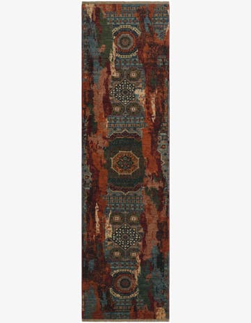 3' x 10' 4 Hand Knotted Mamluk Ziegler Runner Rug