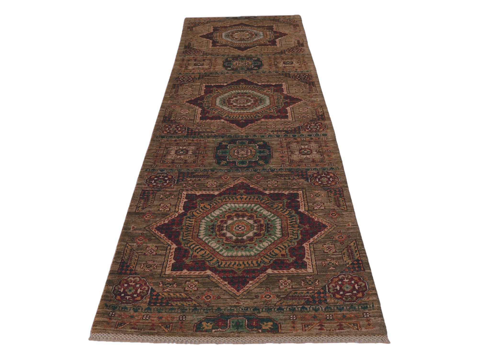 2' 9 x 9' 9 Hand Knotted Mamluk Ziegler Runner Rug