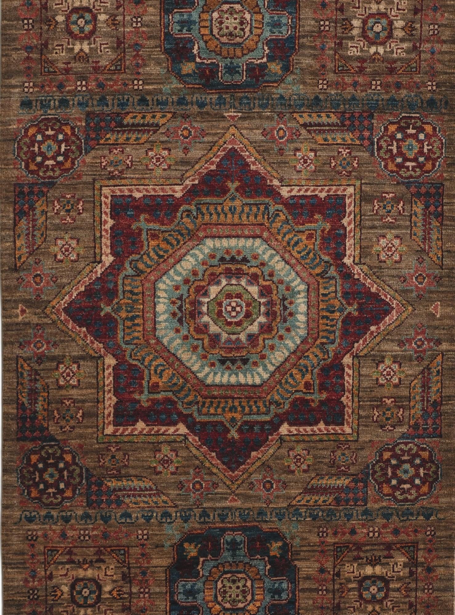 2' 9 x 9' 9 Hand Knotted Mamluk Ziegler Runner Rug