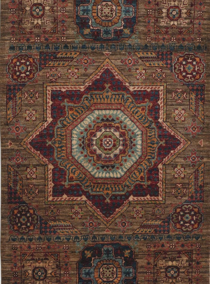 Detail image of 2' 9 x 9' 9 Hand Knotted Mamluk Ziegler Runner Rug